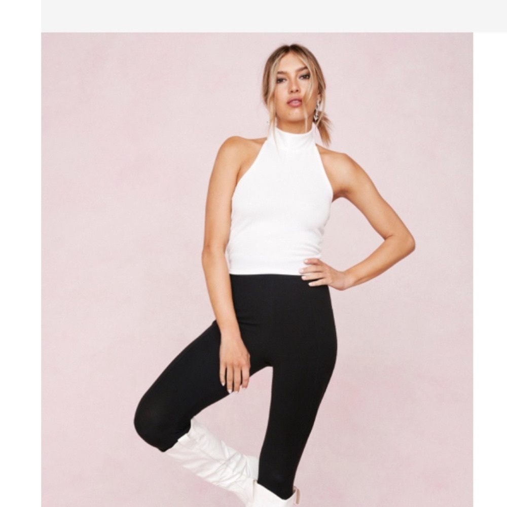 Nasty Gal high neck halter crop top size 6